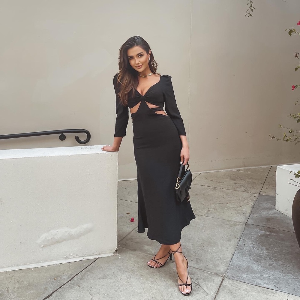 AnnLouise black cutout dress
